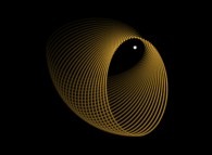 Elliptical trajectory of a planet around a star with perihelion advance (very exaggerated) Elliptical trajectory of a planet around a star with perihelion advance (very exaggerated)