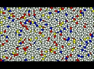 Roger Penrose a découvert au début des années 1970 deux losanges -basés eux-mêmes sur deux triangles isocèles de côtés {1,phi,1} et {1,1/phi,1}- qui permettent de paver le plan de façon apériodique. Les couleurs choisies rendent hommage à Piet Mondrian 